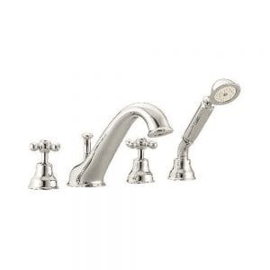 ברז אמבטיה מהדופן 2 ידיות כולל פיית מילוי ומזלף איטליה CISAL AC26