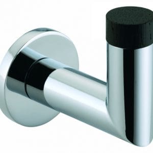 מתלה קיר כרום בודד שילוב עץ איטליה BAGNO AE240