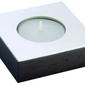 מתקן לנר אוירה ריח מונח כרום שילוב עץ איטליה BAGNO AE861