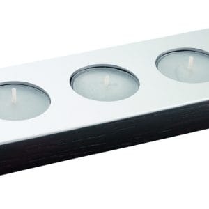 מתקן לנרות אוירה ריח מונח כרום שילוב עץ איטליה BAGNO AE862