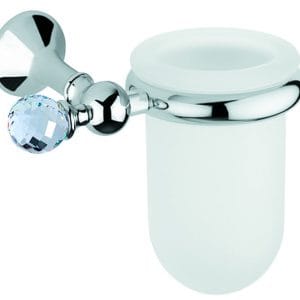 מחזיק כוס תלויה כרום איטליה BAGNO FO143 swarovsky