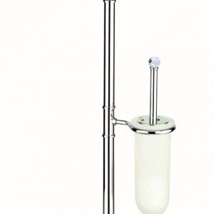 מעמד למברשת אסלה זכוכית כרום איטליה BAGNO FO635 swarovsky