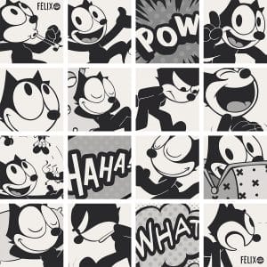 אריח פורצלן 20/20 מצויר איטליה Felix the cat R10