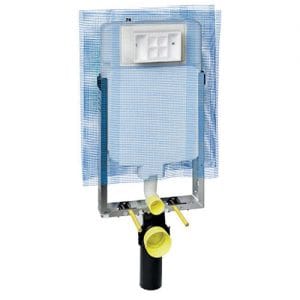 מיכל הדחה גבריט לקיר בלוקים אלפא