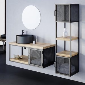 ארון רשת+ארון צד לאמבטיה