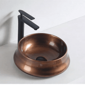 כיור פורצלן דק -עגול מותניים מעוצבים מחברת אמבטיקו Ambathico